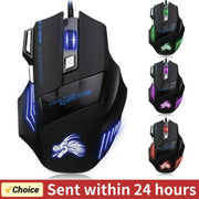 USB Gaming Mouse โ 7 Buttons, 5500 DPI, RGB Backlit
